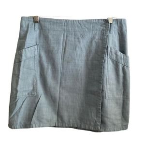 Gap Skirt Womens Medium Mini Wrap Light Wash